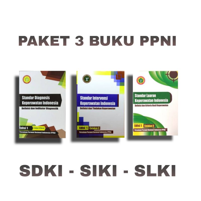 Jual Buku Keperawatan 1 Paket 3 Buku Ppni Sdki Siki Slki