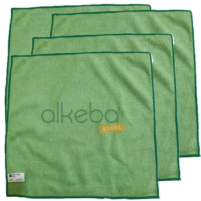 Jual diversey taski mymicro cloth green / Lap microfiber hijau 40 x 40 ...