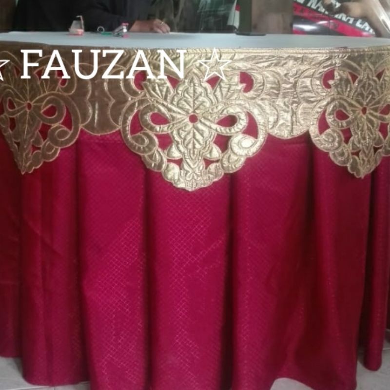 Jual Dekorasi meja prasmanan 3M // Poni meja prasmanan // Taplak meja