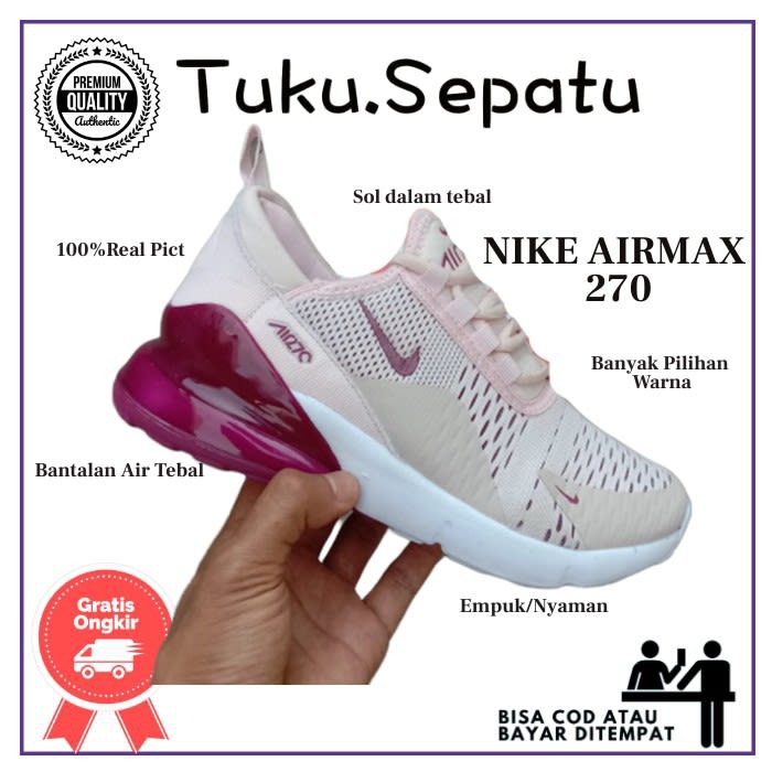 Jual Sepatu Nike Air Max 270 Sepatu Wanita Airmax 270 Sneakers Cewek Sepatu Running Grade Ori