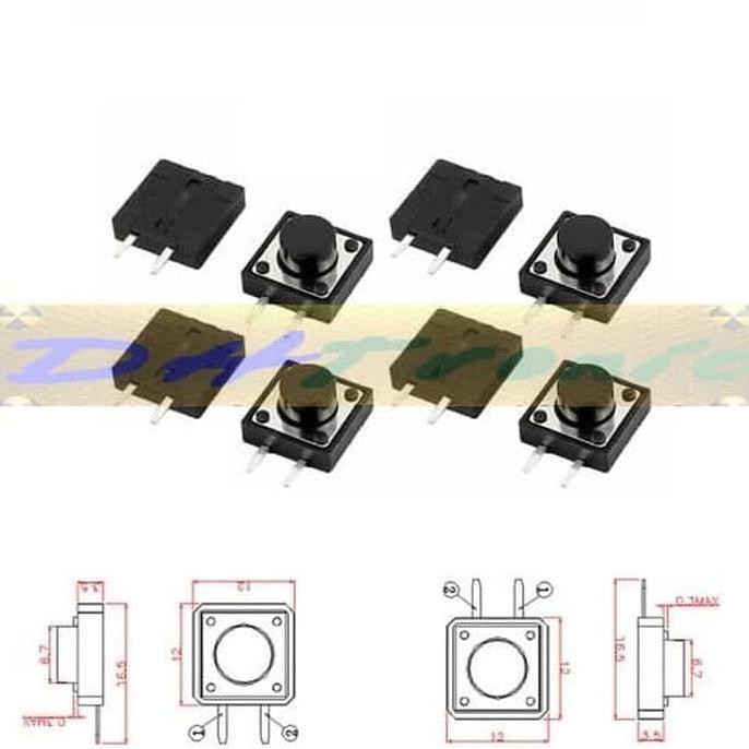 Jual Pcb Momentary Tactile Tact Switch 12X12 5Mm Push Button 12X12Mm ...