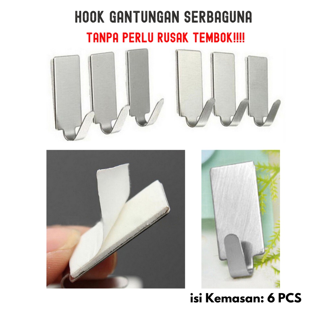 Jual Gantungan Tempel Hook Serbaguna Pcs Gantungan Dinding Pengait