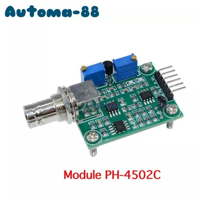 Jual Arduino Ph Module 4502C + Sensor Probe Electrode Detection 0-14 Ph ...