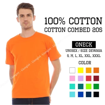 Kaos Polos Combed 20s UK XXXL (100 Cotton) Baju Polos Kaos Polos Tshirt Polos Tshirt Combed