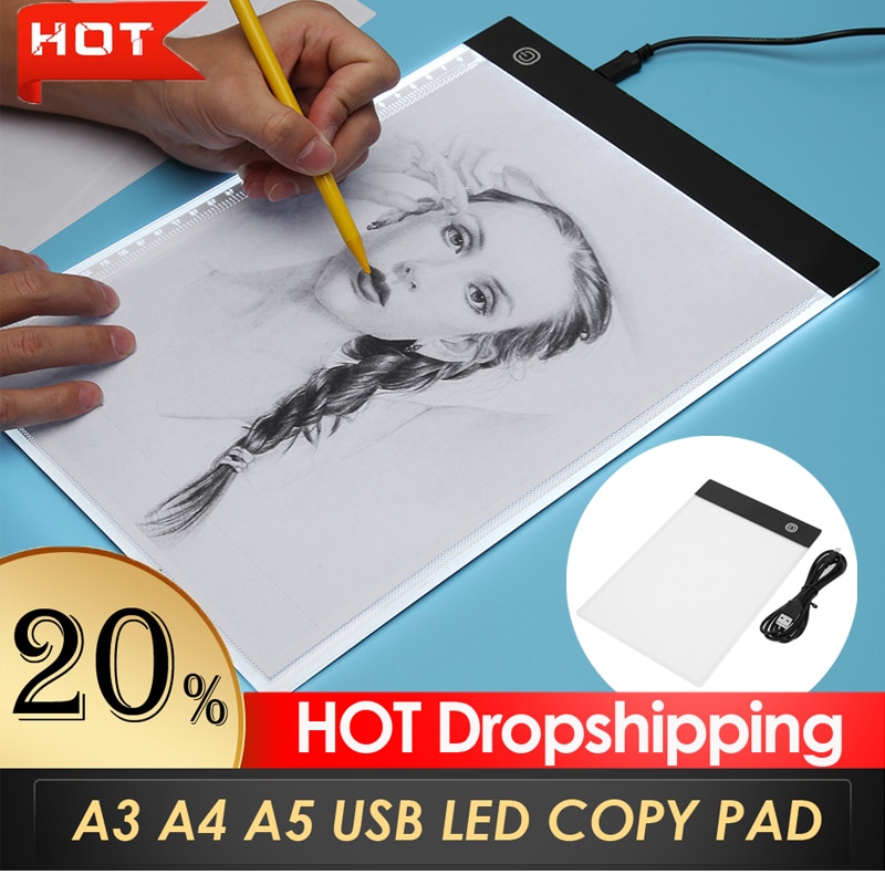 Jual Drawing Tablet Alat Gambar Digital Usb A4 Paper Led Copy Pad Comic