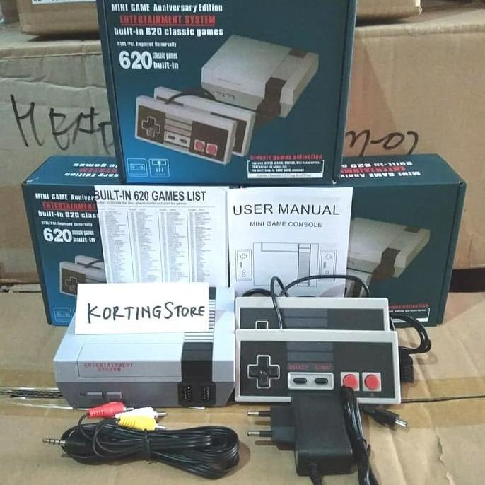 Jual Nintendo NES Clone 620 Game Retro Mini Game Built in 620 Classic Games Vission Shopee