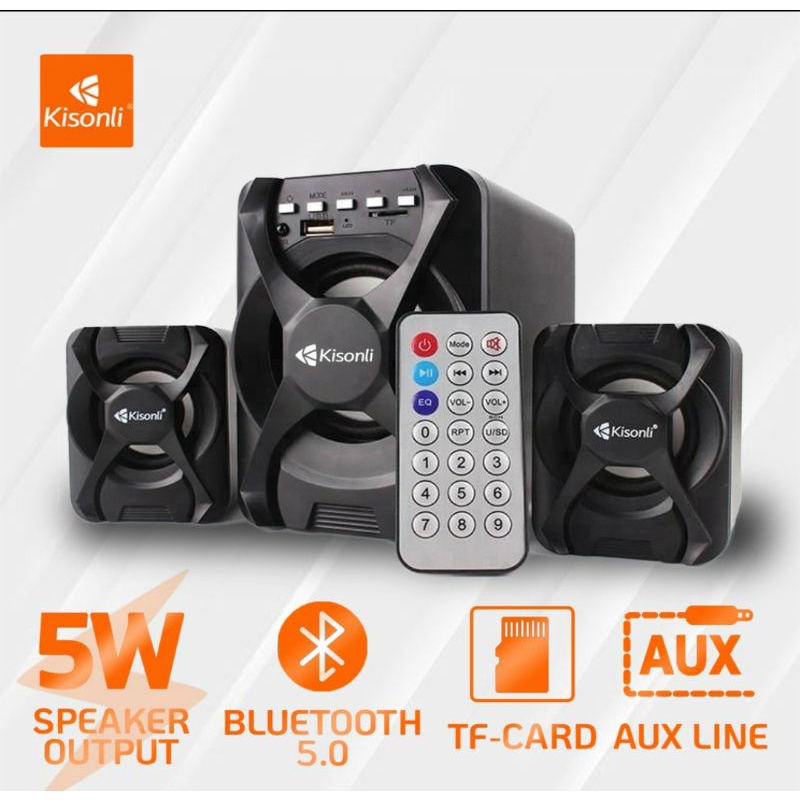 Jual Kisonli Speaker Bluetooth Super Bass Dilengkapi Remote Control ...