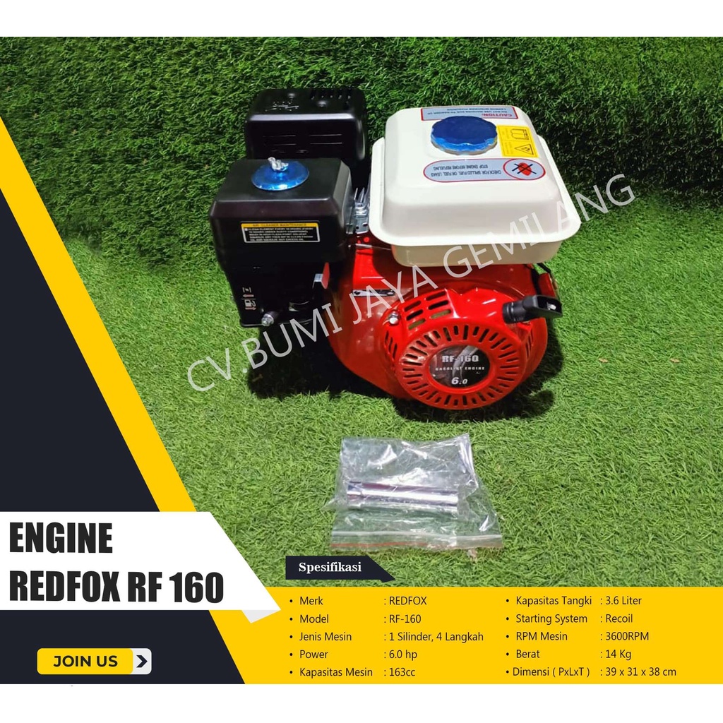 Jual MESIN PENGGERAK SERBAGUNA / ENGINE REDFOX RF - 160 | Shopee Indonesia