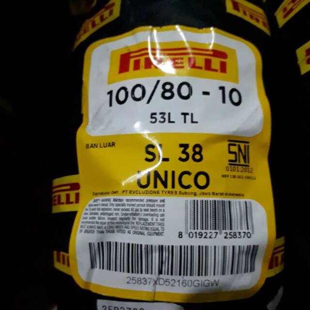 Jual Pirelli Sl Unico Ban Vespa Lx Vespa Lxv Vespa S Piaggio Zip