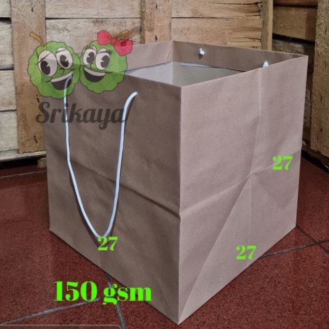 Jual PAPER BAG / PAPERBAG POLOS KRAFT 27 X 27 X 27 (1 LUSIN) | Shopee ...