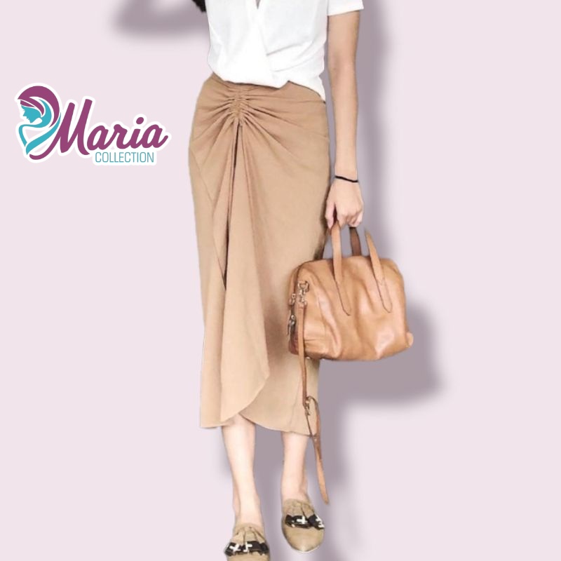Jual MARIA COLLECTION Meera Skirt - Rok Wanita Tali Serut Samping Bahan ...