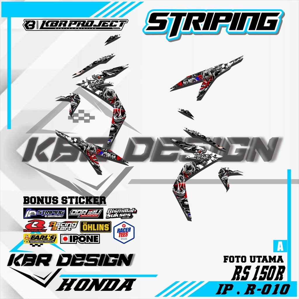 Jual RS 150R (COD) Sticker Striping Motor HONDA RS 150R Tahun 2016 Semi ...
