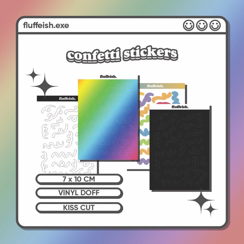Jual CONFETTI Sticker Set | Shopee Indonesia