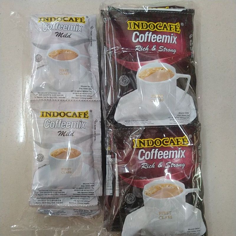 Jual Kopi Indocafe Coffeemix Mild and Rich&Strong Shopee Indonesia