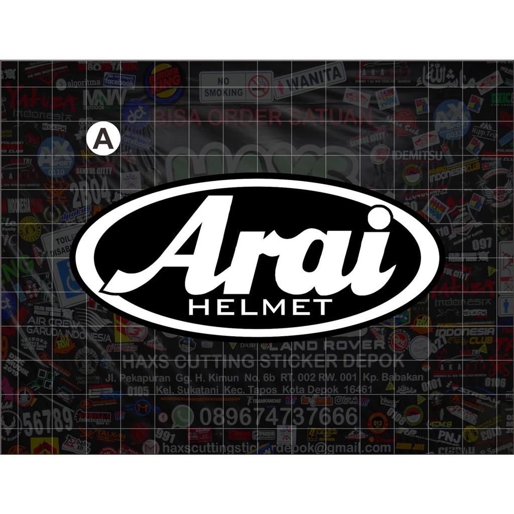 Jual Cutting Sticker Logo Arai Helmet Ukuran 12 Untuk Helmet | Shopee ...