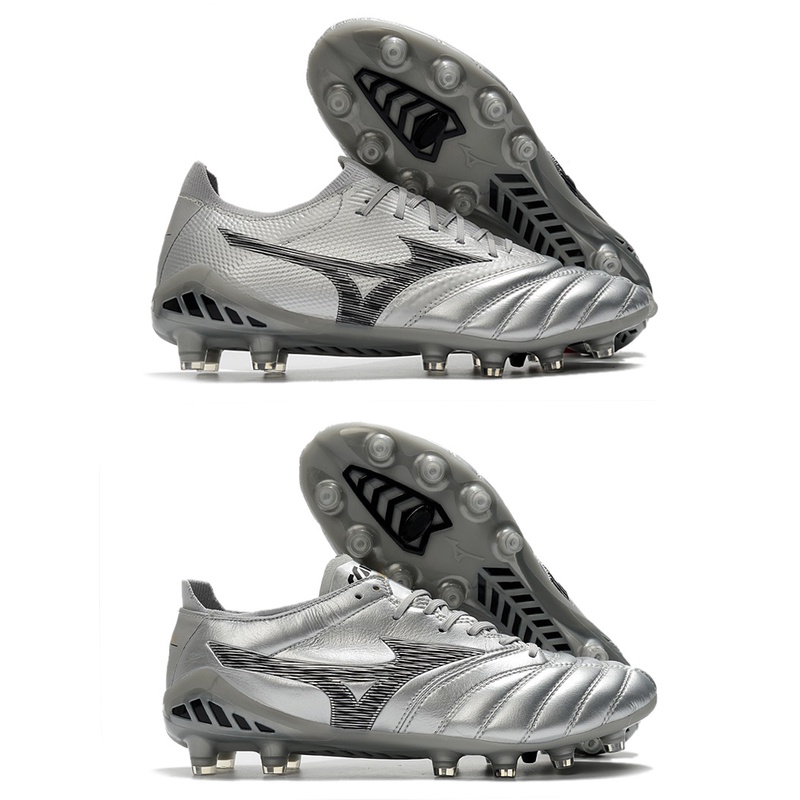 Sepatu Bola Mizuno Morelia Neo III Beta Silver Platinum Black FG