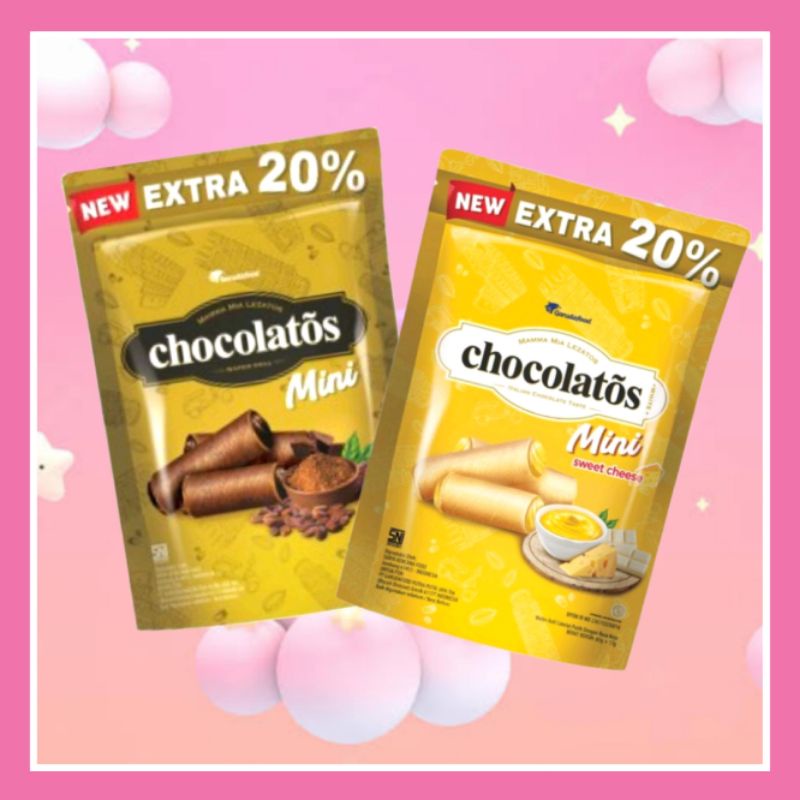 Jual Chocolatos Wafer Roll Chocolate/Cheese Wafer Stick Coklat/ Keju ...