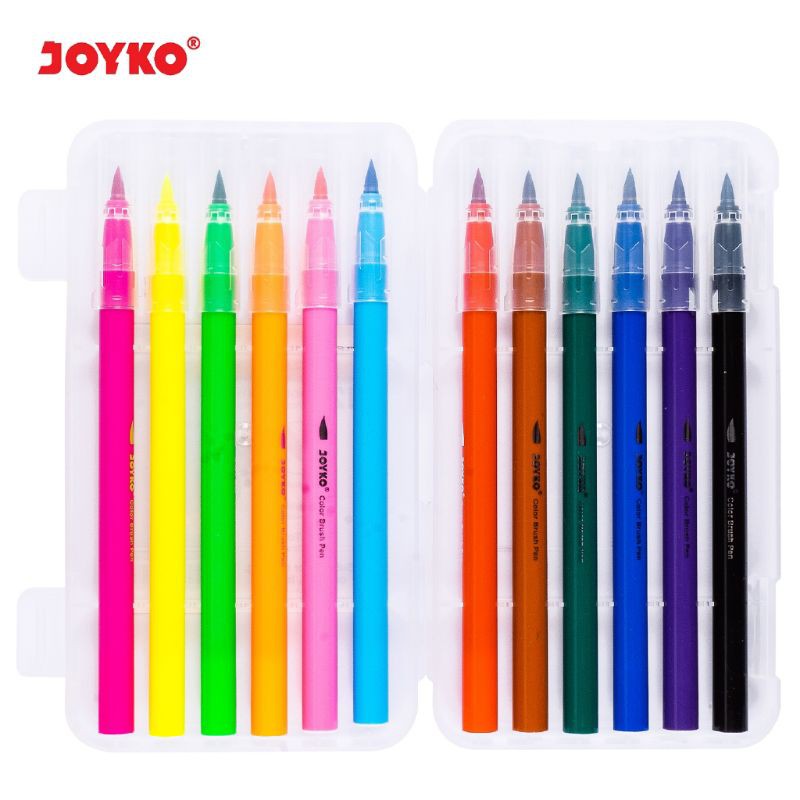 Jual Joyko Color Brush Pen Pena Kuas Warna Joyko CLP-25 12 Warna Color ...