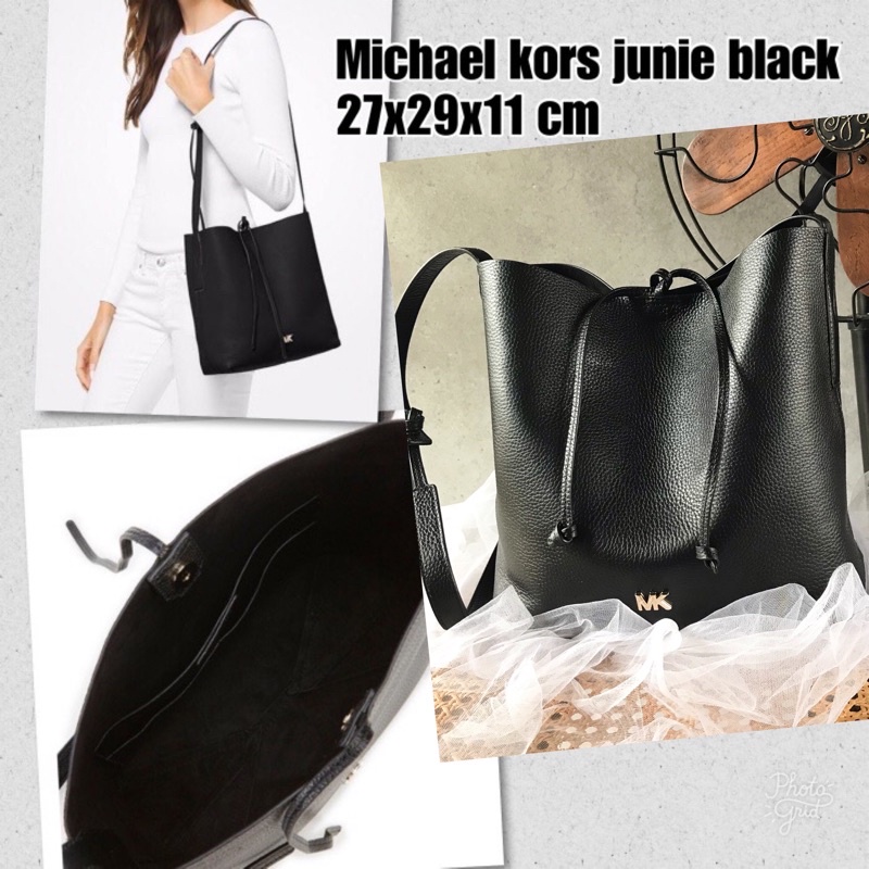 Michael kors junie messenger black online