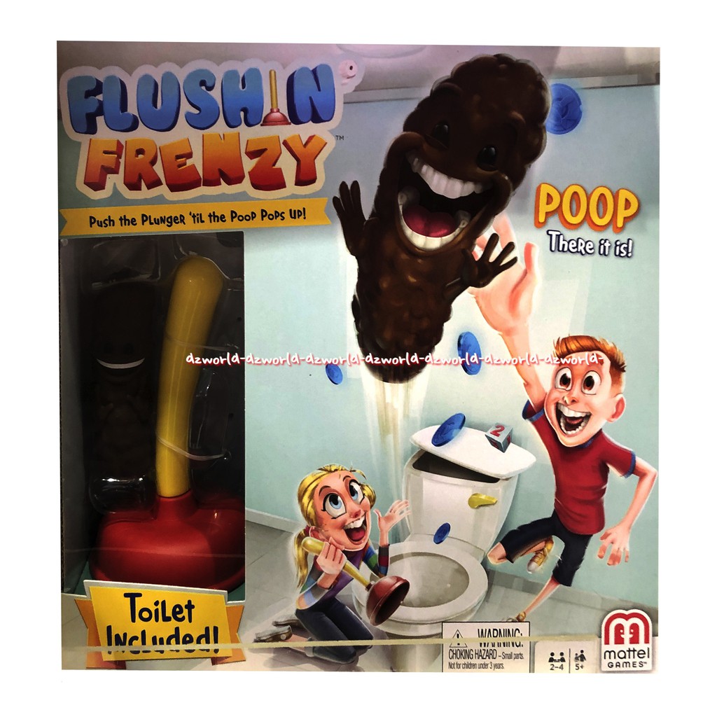 Jual Flushin Frenzy Poop There It Is Mainan Flush Toilet WC Shopee