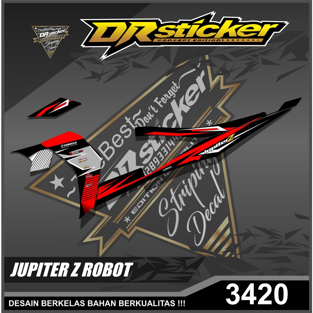 Jual OR 3420 Stiker Striping Jupiter Z Robot Lis Variasi Grafis