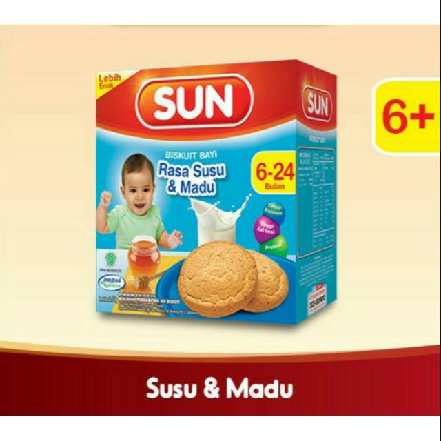 Jual SUN Biskuit Baby Rusk Susu Madu 75 gr | Shopee Indonesia