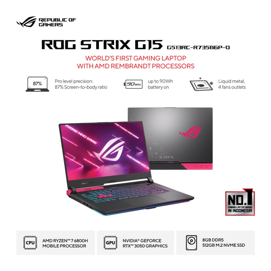 Jual ASUS ROG Strix G15 G513RC-R735B6P-O - Electro Punk | Shopee Indonesia