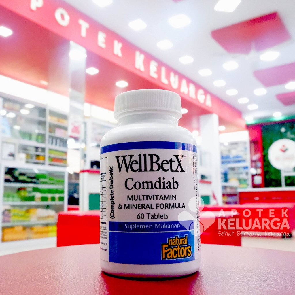 Jual Natural Factors WellbetX Complete Diabetic 60 Tablets. Shopee