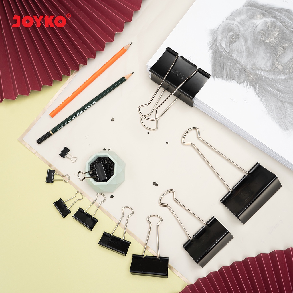 Binder Clip Klip Penjepit Kertas Joyko Black 105 ~ 155 (5)