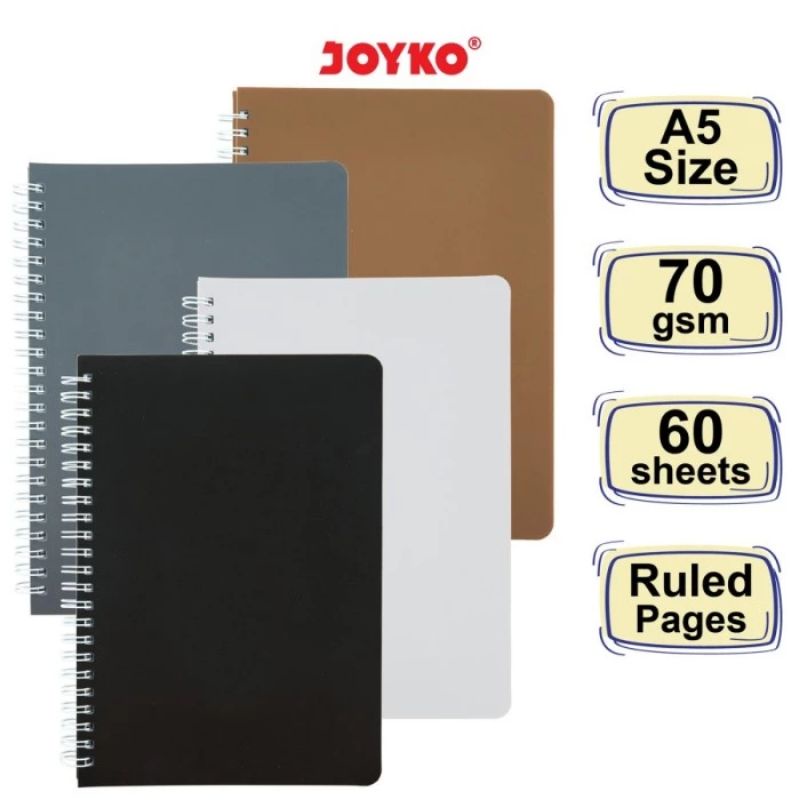 Jual NOTEBOOK SPIRAL A5 JOYKO NB 690 BUKU CATATAN SPIRAL BERGARIS