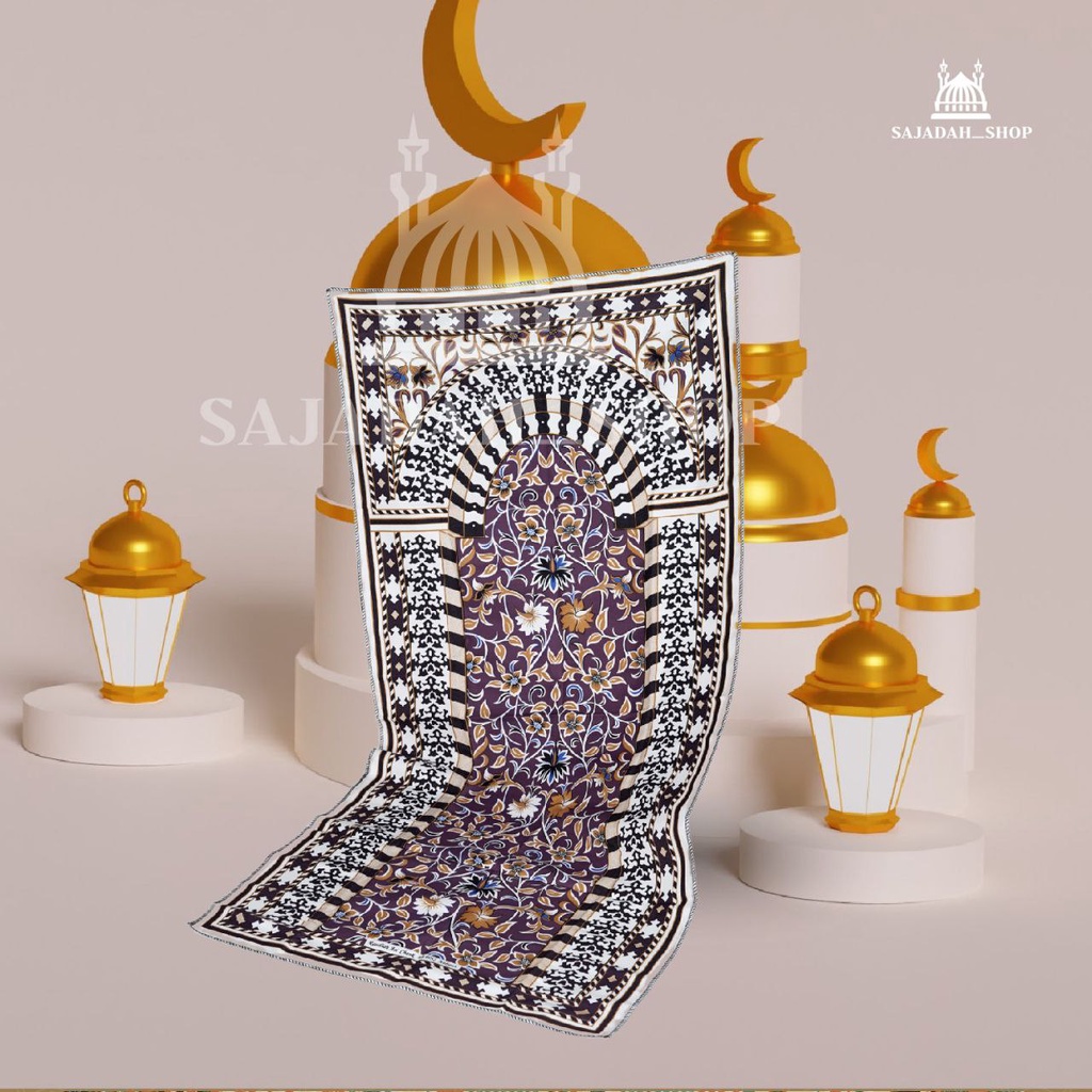 Jual Sajadah Print Motif Raudhah Nabawi Taman Surga (Warna: Purple ...