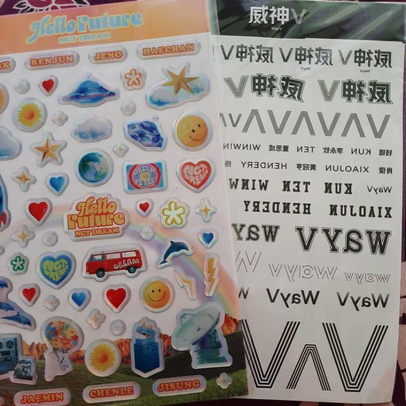 Jual Stiker Official Epoxy Nct Dream Dan Tatto Wayv Shopee Indonesia