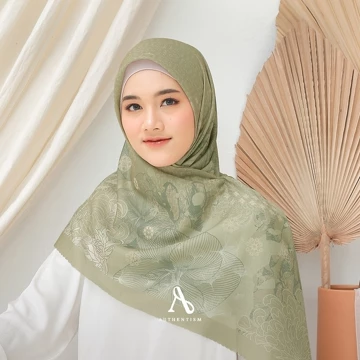 AUTHENTISM ID Maliqa Series Kerudung Segi Empat Motif Lamina Voal Lasercut Premium