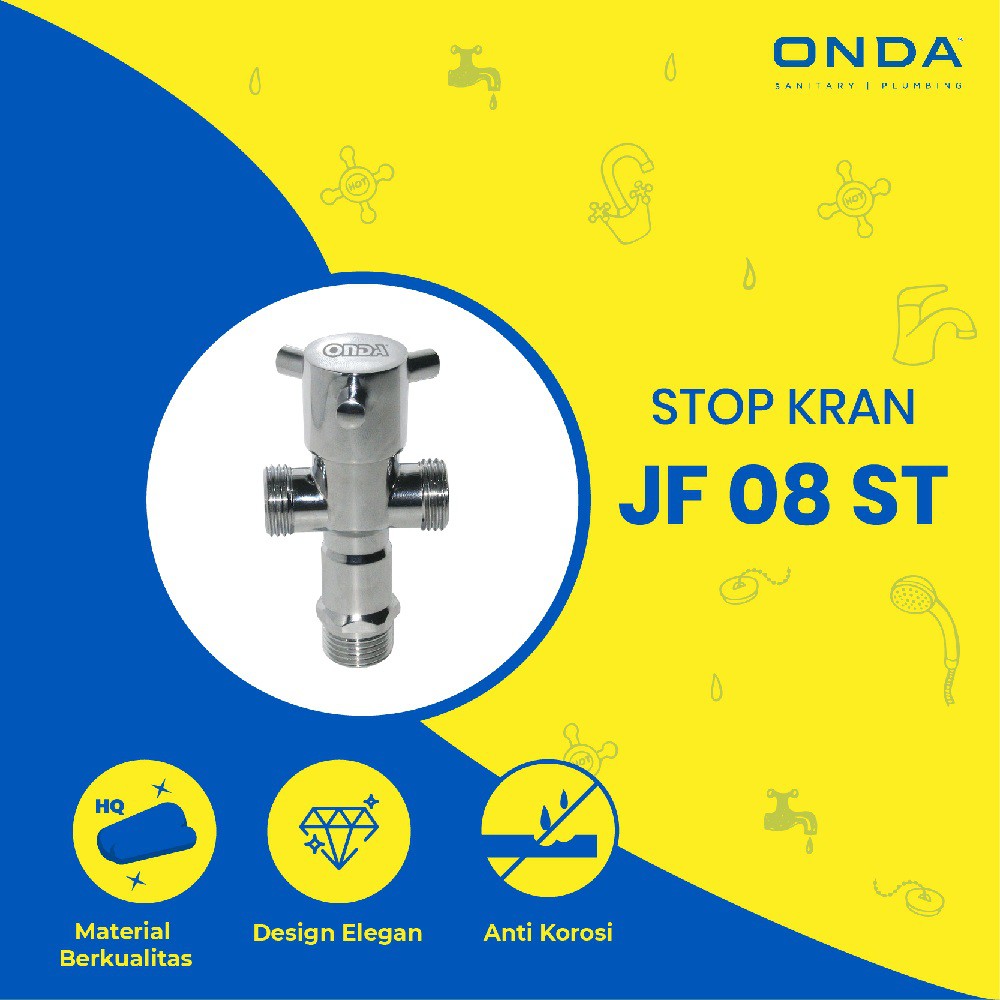 Jual Onda Jf 08 St Stop Kran Toilet Katup Keran Shower Cabang Angle