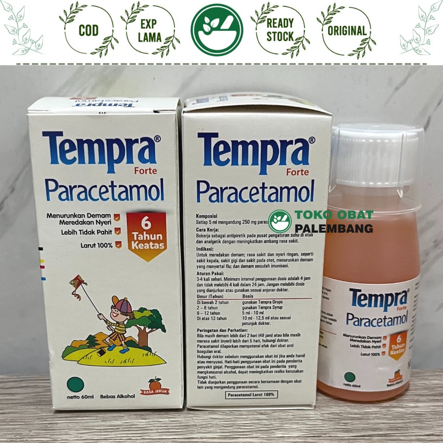 Jual TEMPRA FORTE 60 ML PARACETAMOL SIRUP TEMPRA SYRUP ANAK DEMAM