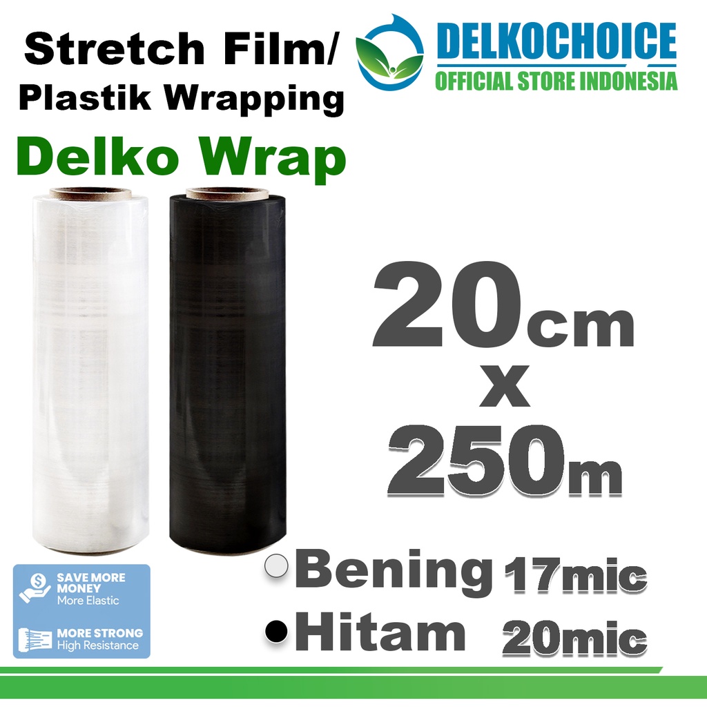 Jual Plastik Wraping Stretch Film 20cm x 250m DELKOWRAP WRAPPING ...