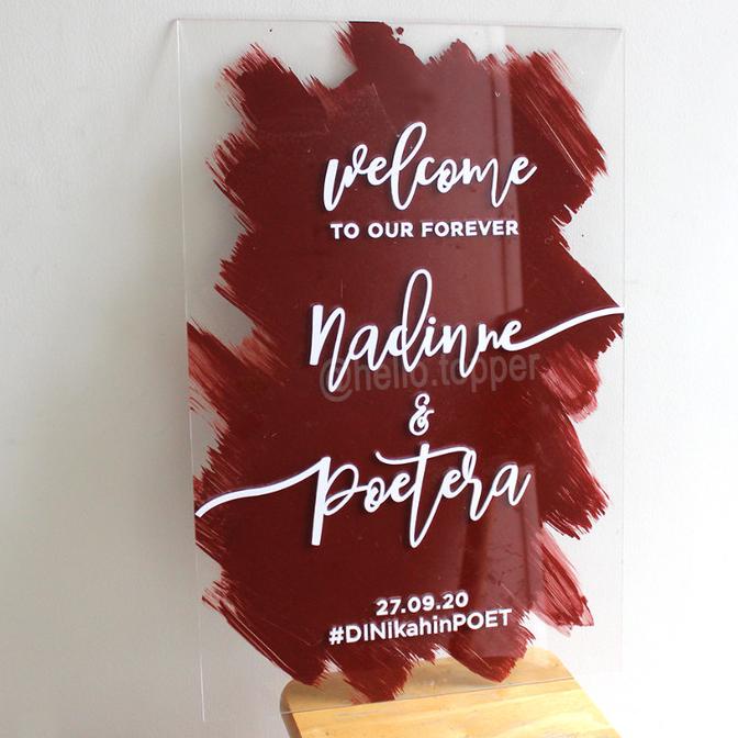 Jual Welcome sign akrilik / Welcome Signage / Papan Acrylic / Papan ...