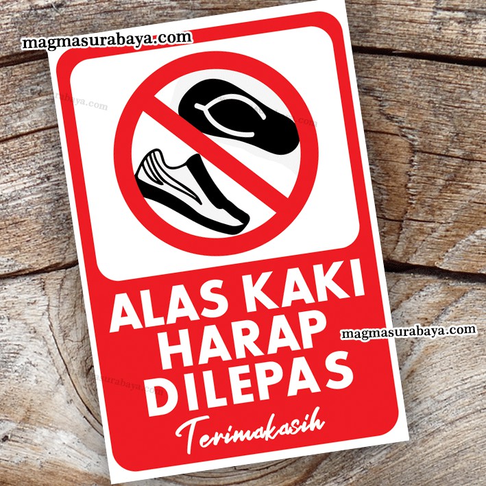 Jual Sticker Alas Kaki Harap Dilepas Sandal Harap Dilepas Sepatu