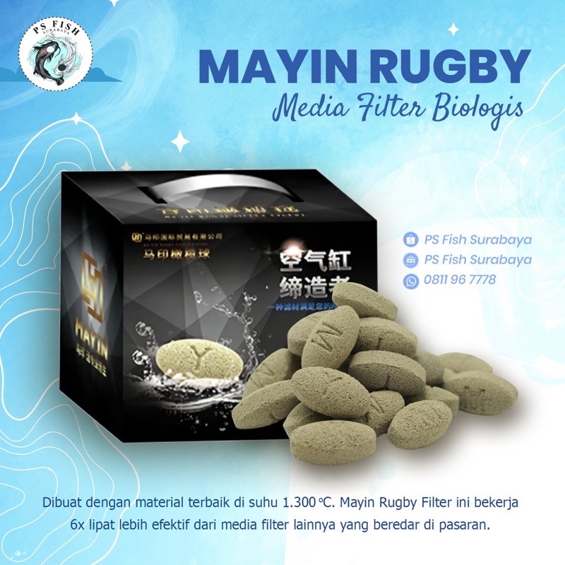 Jual Mayin International Rugby 1KG Media Filter Biologis Batu Filtrasi ...