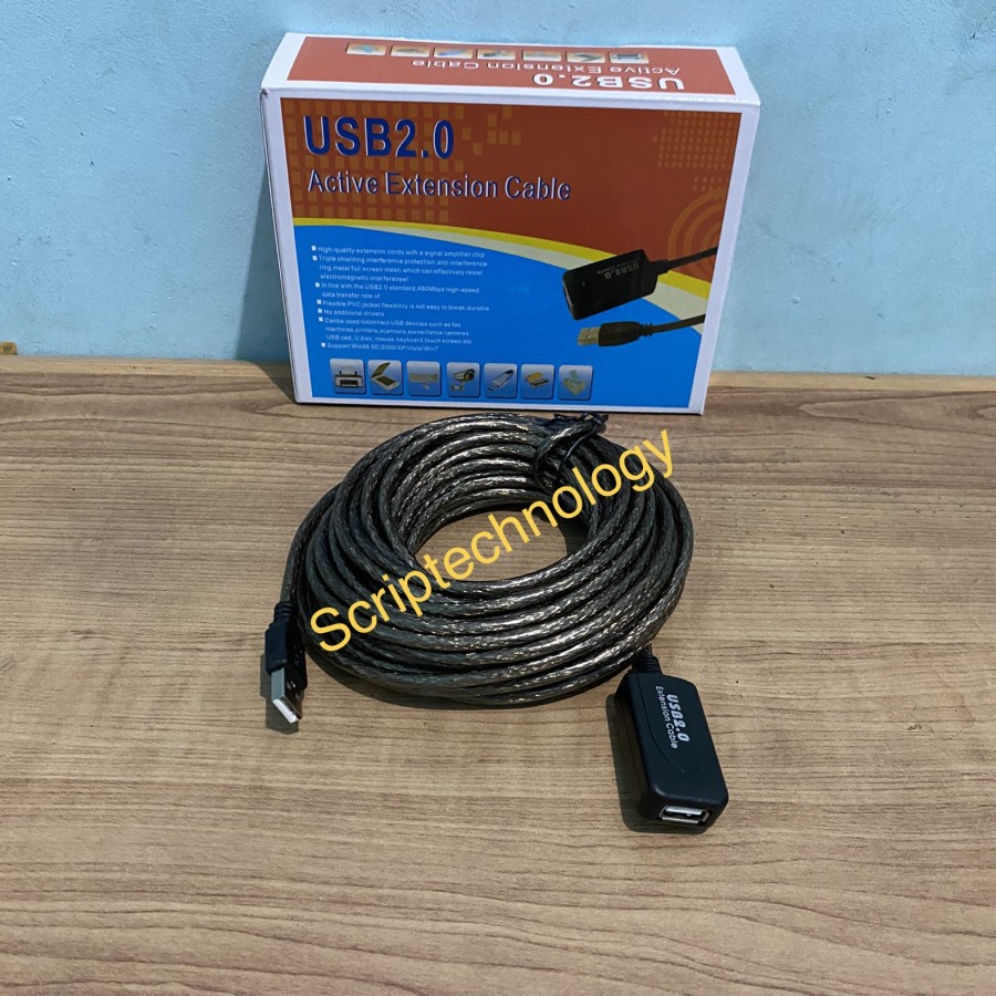 Jual Kabel Usb 20 Extension Active 10m Perpanjangan Usb 10 Meter Aktif Xbt Shopee Indonesia 5321