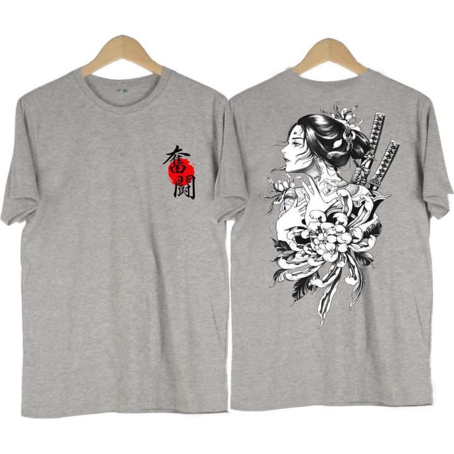 Jual TEKADA T-Shirt Tiset Kaos Distro Polos Pria 2021 Geisha Topeng ...
