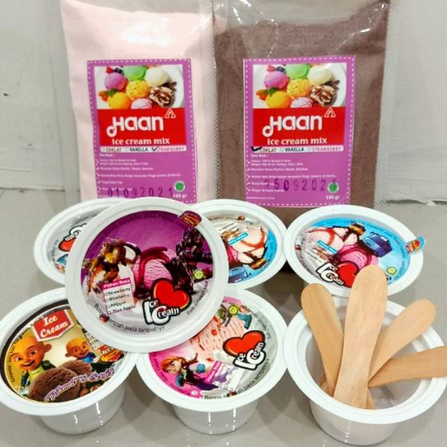 Jual Paket Es Krim Haan 2 Rasa Cup Putih | Shopee Indonesia