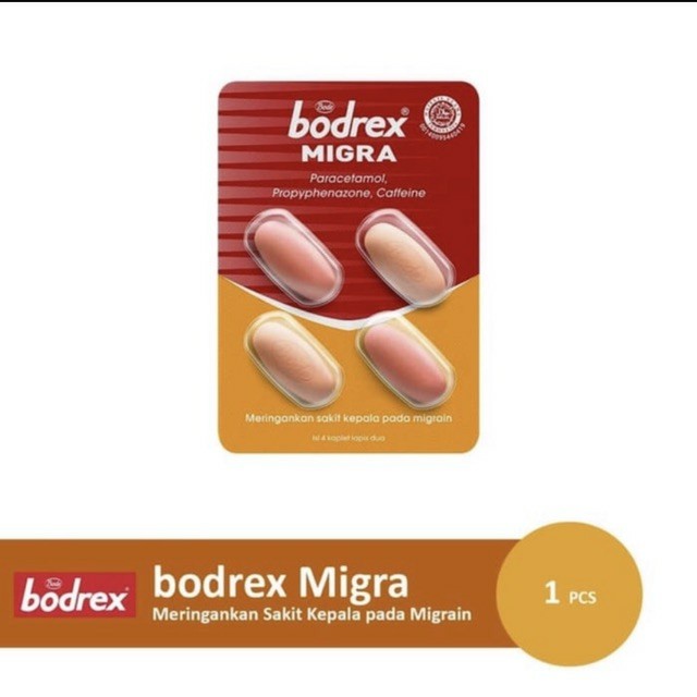 Jual BODREX MIGRA PER STRIP (isi 4 kaplet) | Shopee Indonesia