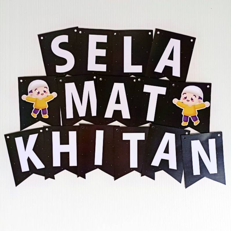 Jual Ready Banner Tulisan Selamat Khitan Bunting Flag Khitanan Shopee Indonesia