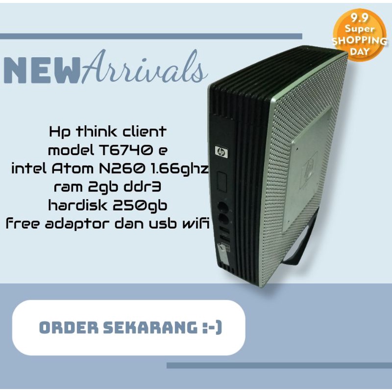 Jual Mini pc Hp think client T6740 intel atom N280 ram 2gb ddr3 hardisk ...