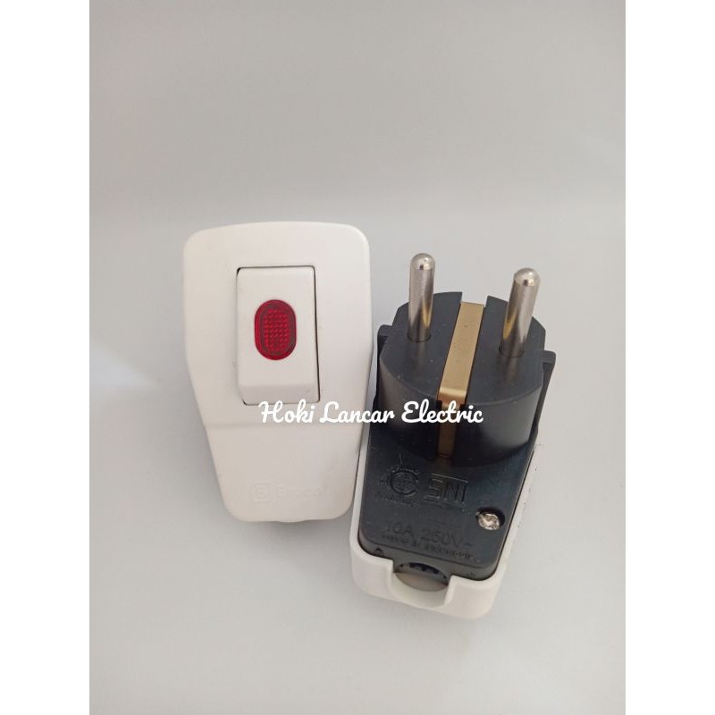 Jual Steker Saklar Lampu Broco + Switch On OFF Indikator / Broco Steker ...