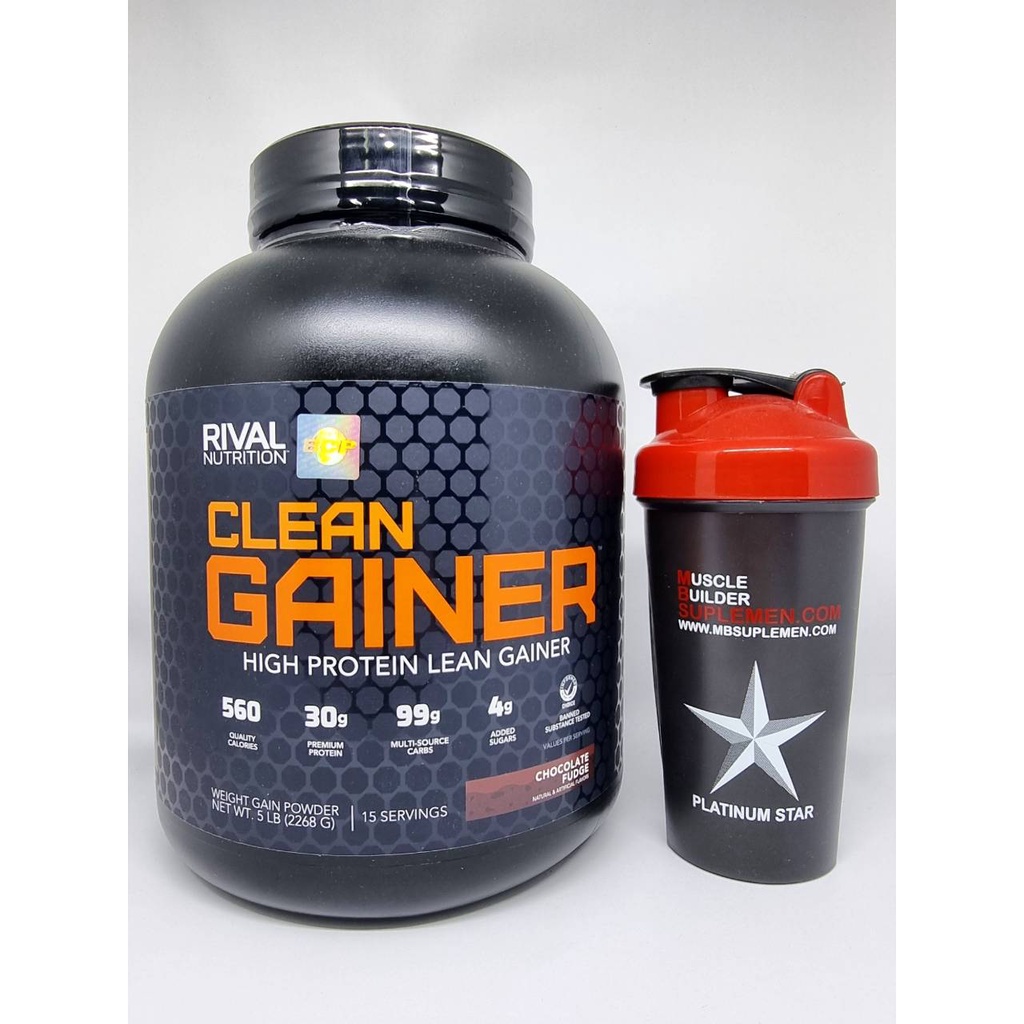 Jual Rival Clean Gainer 5 Lbs 5lbs 5lb 12 Lb Protein Weight Gain Lean