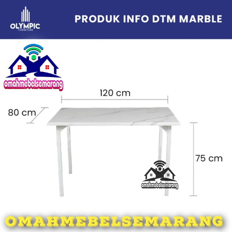 Jual Set Meja Makan OLYMPIC DTM MARBLE Dining set minimalis modern ...