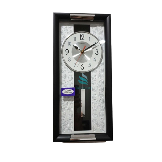 Jual Jam Dinding Bandul SAKANA 389 Warna Biru Muda Ukuran 45 x 21 cm ...