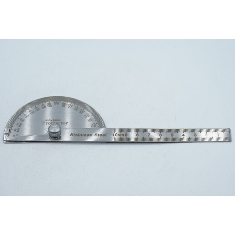 Jual Protractor 100mm Busur Besi Penggaris 180 Degree Steel angle Ruler ...